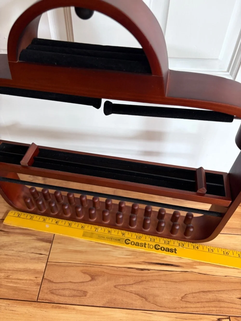 Hanging Wood accessories closet valet organizer keeper Jewelry Ties Belts